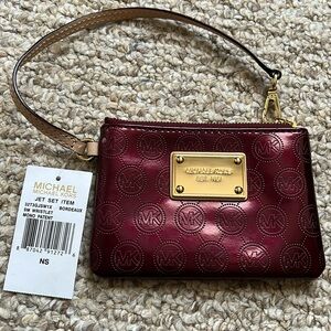 Michael Kors Burgundy Patent Leather Mini Bag